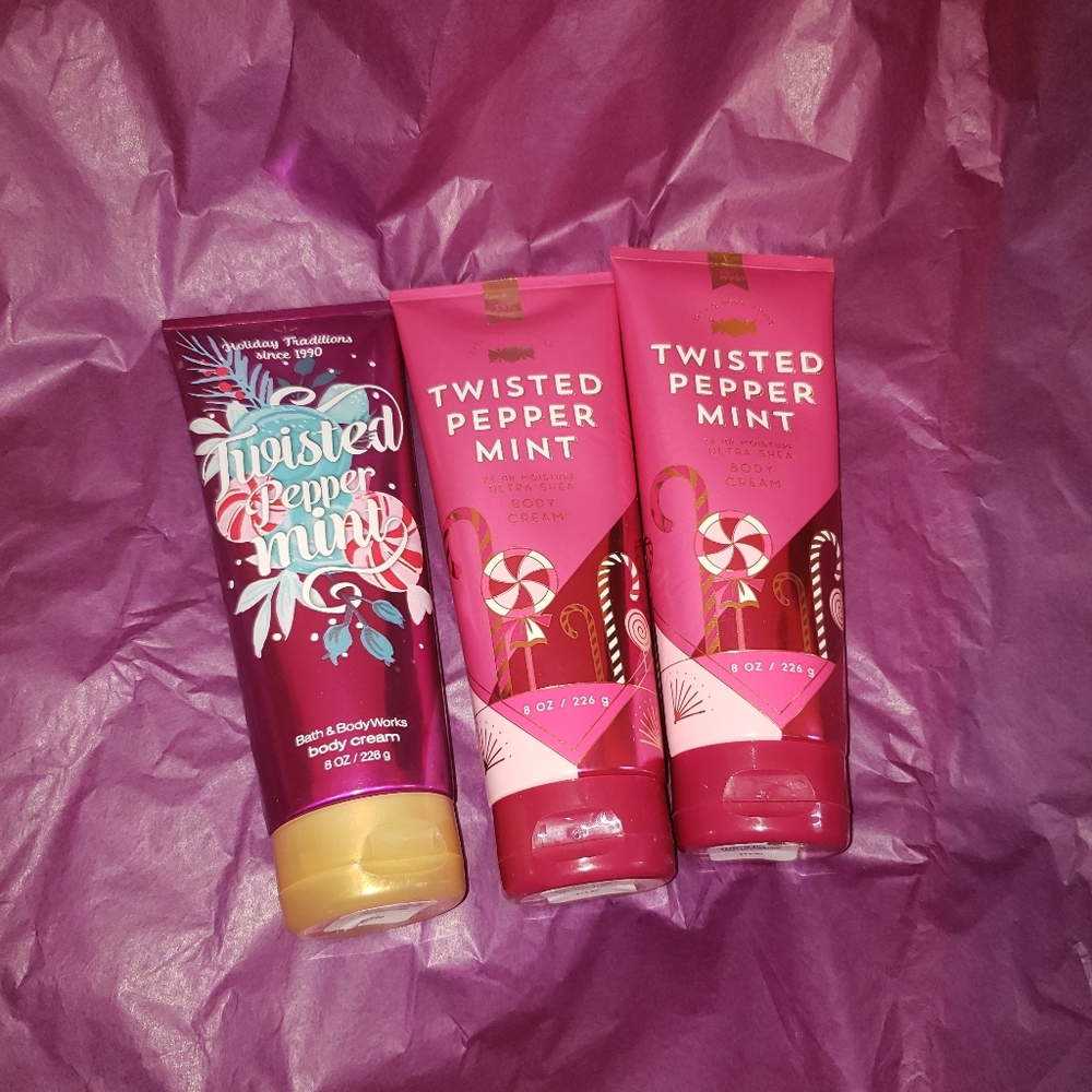 Bath and bath works body cream x3
